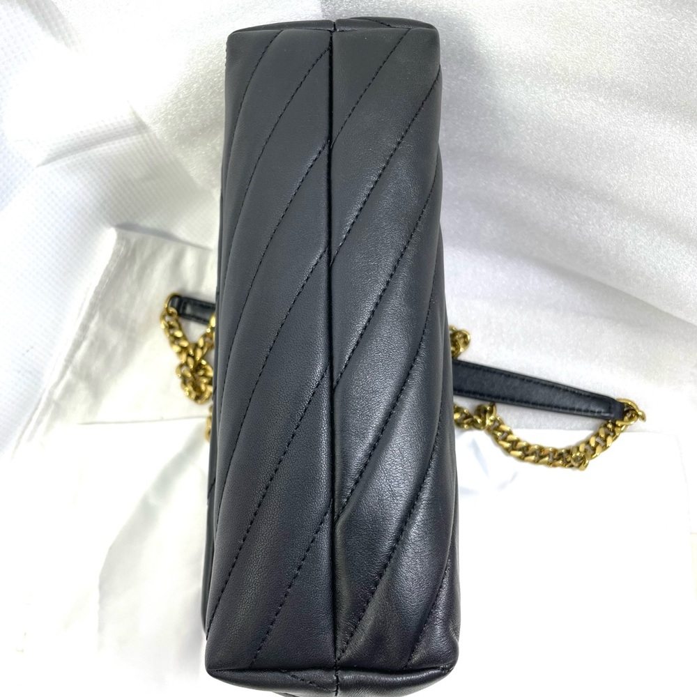 Tory Burch Kira Chevron CONVT SHLDR Bag. Excellent Condition New. Black/Gold. - Picture 7 of 14